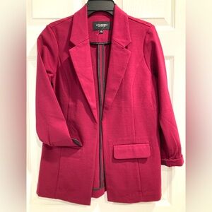 NWOT Liverpool Los Angeles Boyfriend Blazer Women Small Garnet Berry Color